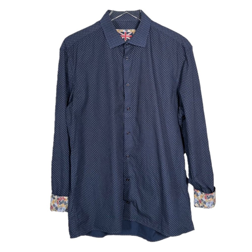 Soul of London Paisley Cuff Casual Dress Shirt Size 17